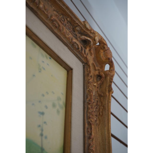 1950s A. Sideris Impressionist Lake Scene Oil Painting on Canvas For Sale - Image 5 of 11