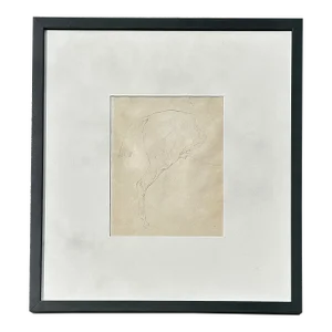 Vintage Vertical Horse Hind Legs Sketch Drawing