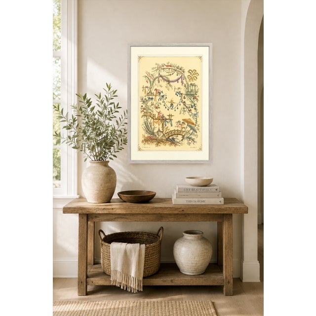 Atelier Aria Lumae Jean Pillement Anne Allen Chinoiserie Antique Restored Gallery Board Print 16 X 24on Archival Hahnemuhle German Etching Paper For Sale - Image 14 of 15