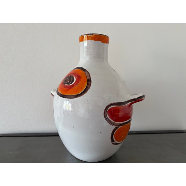 Vintage Hand-Painted Studio Ceramic Vase by Giovanni De Simone, 1965 For Sale - Image 10 of 18