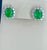 8 Ct Oval Colombian Emerald & 2.5 Ct Diamond Post Back Earrings 18 Kt White Gold For Sale - Image 11 of 18