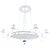 Vintage Handmade White and Blue Iron 8-Light Pendant Chandelier For Sale - Image 10 of 10