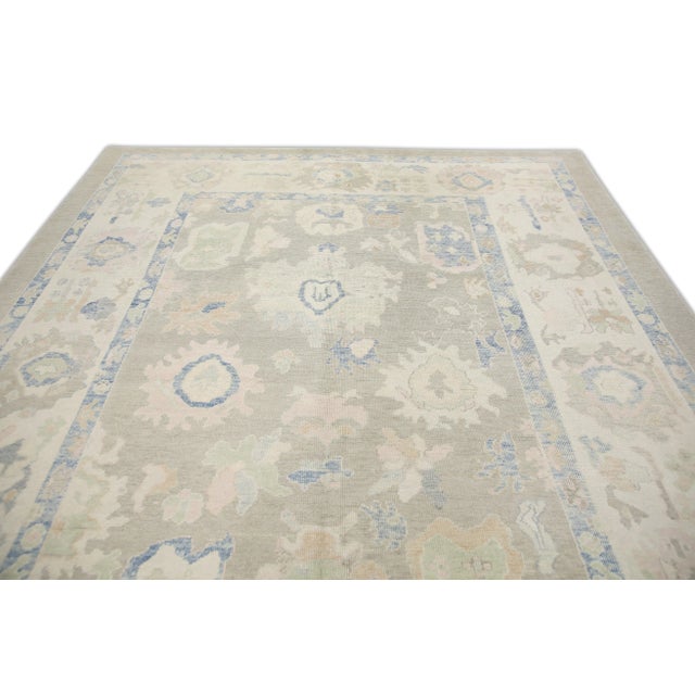 Early 21st Century Modern Turkish Oushak Rug 8'11" x 11'6" For Sale - Image 5 of 7
