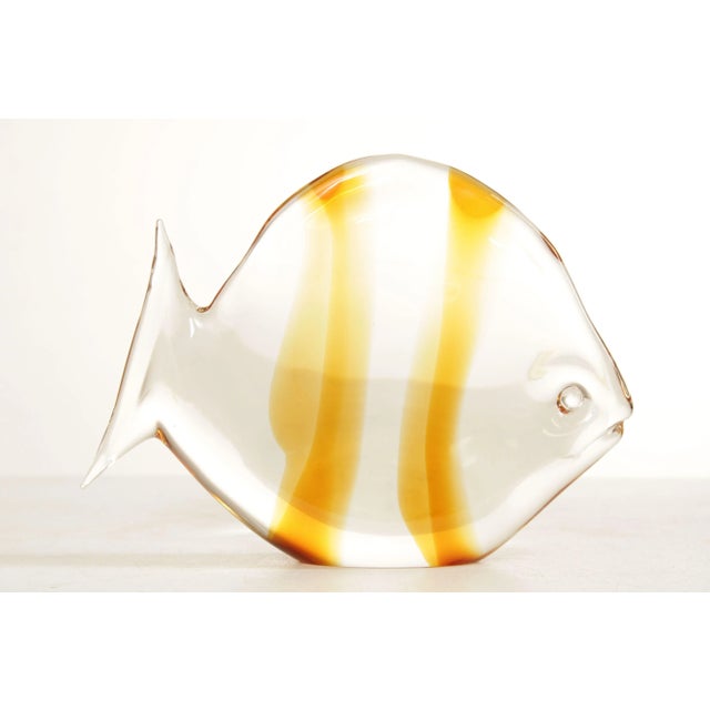 Glass Mid 20th Century Murano Style Glass Butterfly Fish For Sale - Image 7 of 13