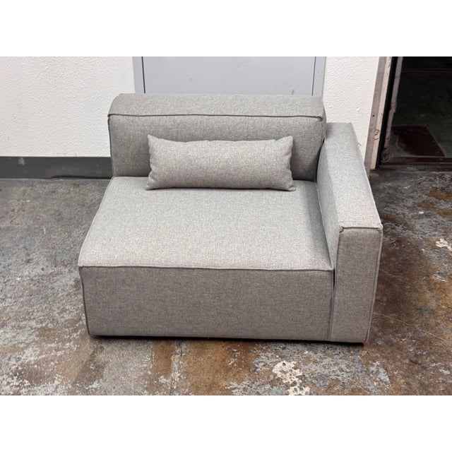 Gus Modern Mix Right Arm Chair For Sale - Image 4 of 12