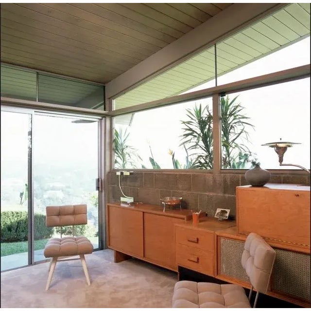 1940s Sanded Plywood Custom Writing Desk For Sale - Image 10 of 11