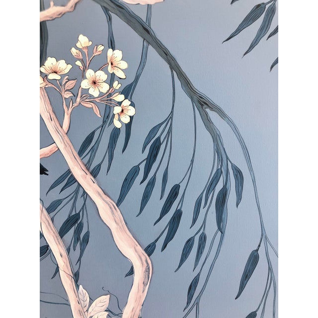 Inspired by traditional Chinoiserie Painting, "Swan and Only" is an exquisite blue and white forever work of art. Its...