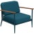 Nature navy longue chair by mowee dimensions: d85 x w83 x h81 cm (seat height 42 cm). Material: aluminum, upholstery and...