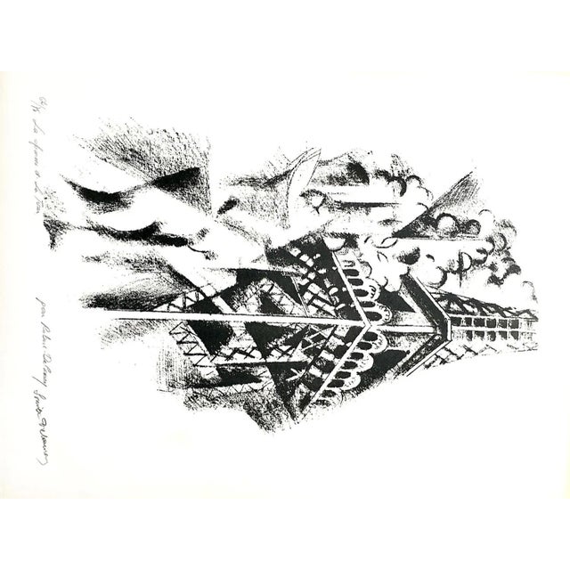 (after) Robert Delaunay - La Femme et la Tour - Handsigned Lithograph Handsigned and numbered by Sonia Delaunay with a...