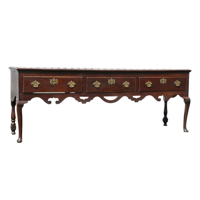 George II Oak Dresser Base For Sale