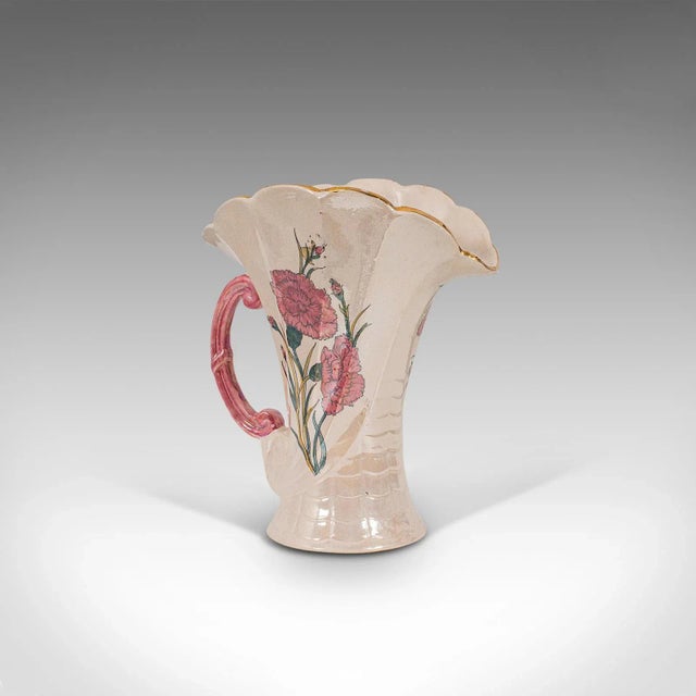 Mid 20th Century Mid-20th Century Ceramic Floral Motif Pouring Jug For Sale - Image 5 of 13