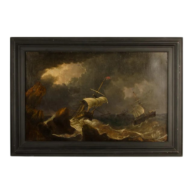A Large and Impressive 19th Century Seascape. For Sale