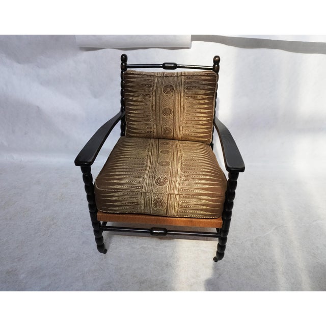 Bobbin / Spool Lounge Chair Bobbin-turned style wood furniture comes from 17th-century England. The style spread to...