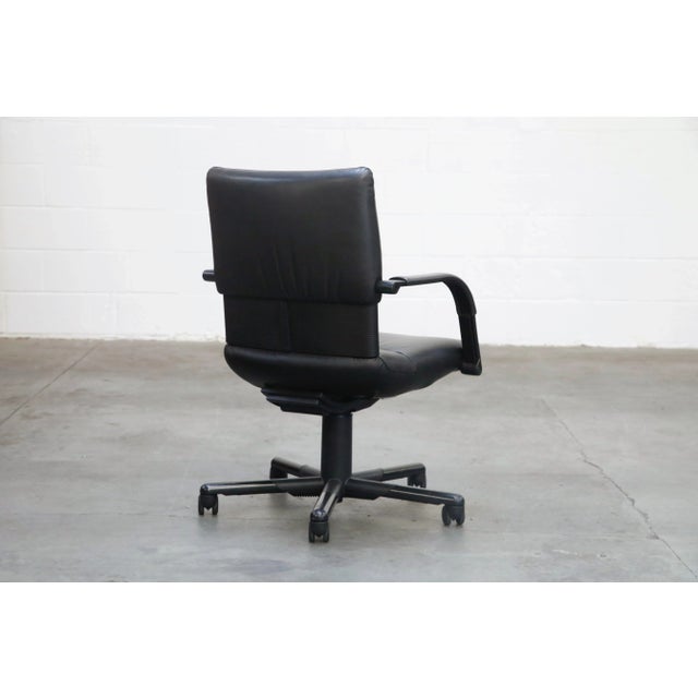 Animal Skin Mario Bellini Post-Modern Executive Desk Chair for Vitra, Signed and Dated 1992 For Sale - Image 7 of 12