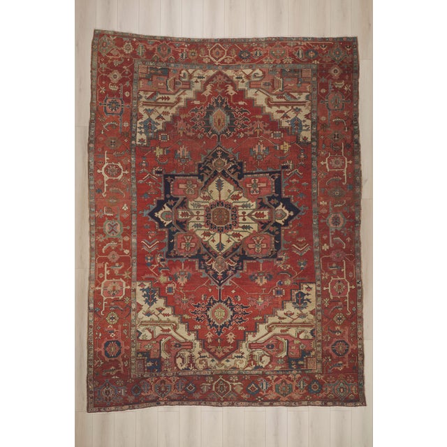Late 19th Century Persian Serapi Rug, 09'08 X 13'02 For Sale - Image 10 of 10