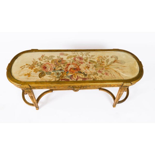 Low French Louis Revival Giltwood Coffee Table, 1930s For Sale - Image 4 of 17