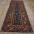 19th Century Caucasian Talish Carpet ( 3'8" x 9'4" - 112 x 285 ) Antique Kazak Hallway Runner Wool Blue Rug, Circa Date:...