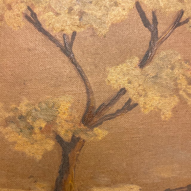 Early 20th Century Early 20th Century Tonalist Landscape Painting With Solitary Tree, Gilt Frame For Sale - Image 5 of 7