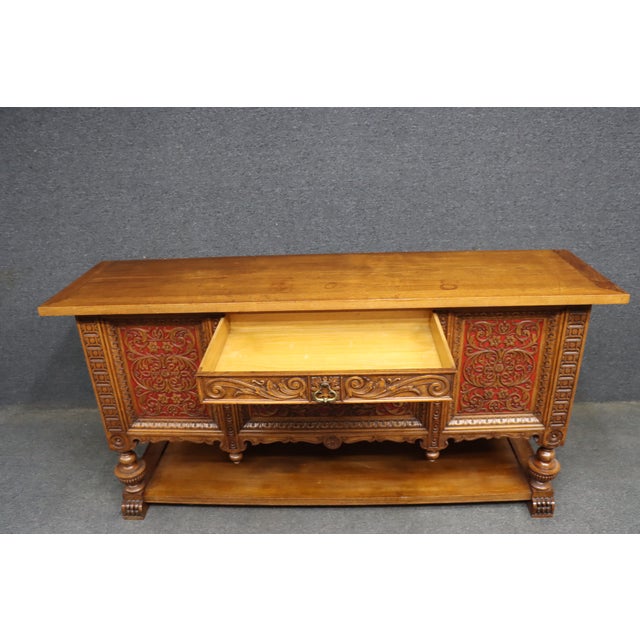 Christian Krass Renaissance Revival Carved Oak Sideboard For Sale - Image 9 of 18