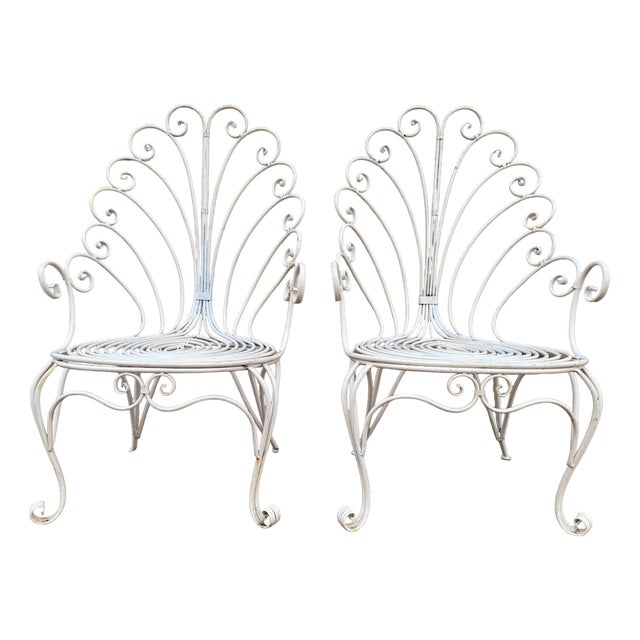 Set of Provençal Iron Armchairs, 1960 For Sale