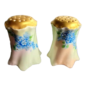 Antique Rosenthal "Versailles" Bavaria Fine Porcelain Salt & Pepper Set - a Pair