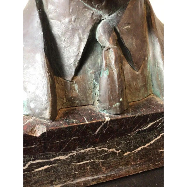 Antique Bronze Bust of Jimmy Walker on Marble Base Signed by Artist For Sale - Image 12 of 13