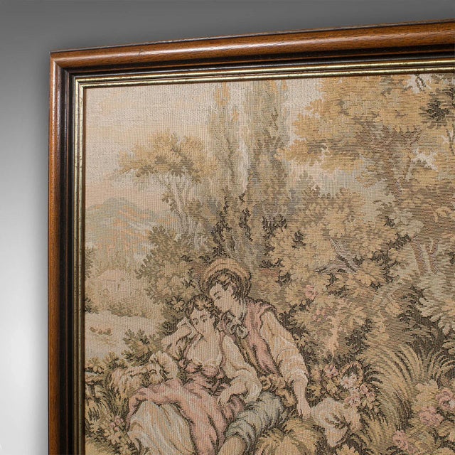 1920s Small Antique Continental Needlepoint Tapestry For Sale - Image 9 of 11