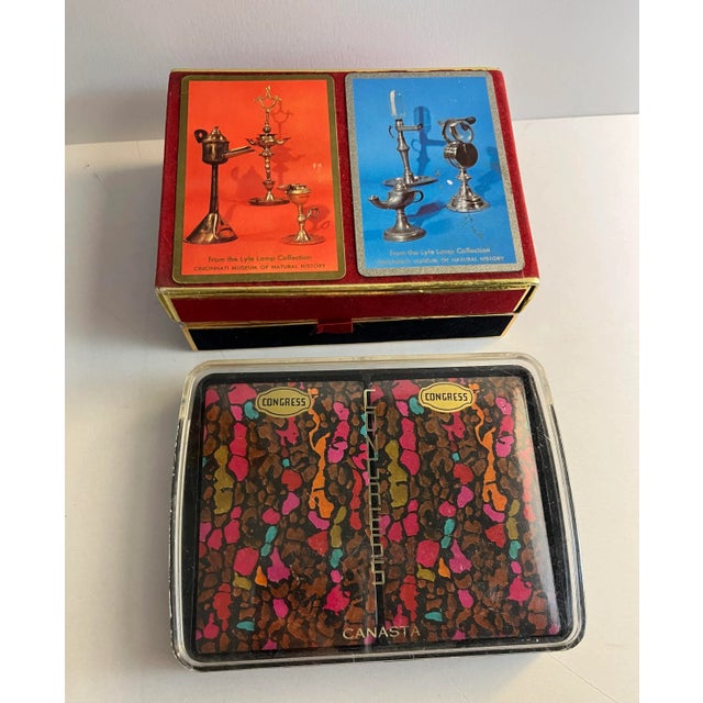 Paper Mid-Century Boxed Playing Cards- Set of 3 For Sale - Image 7 of 7