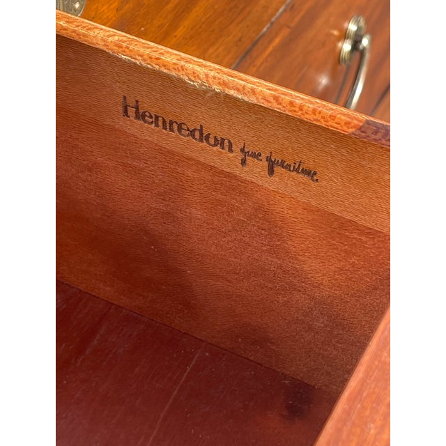 Wood Stunning 105” Vintage Campaign Chinoiserie Credenza by Henredon For Sale - Image 7 of 8