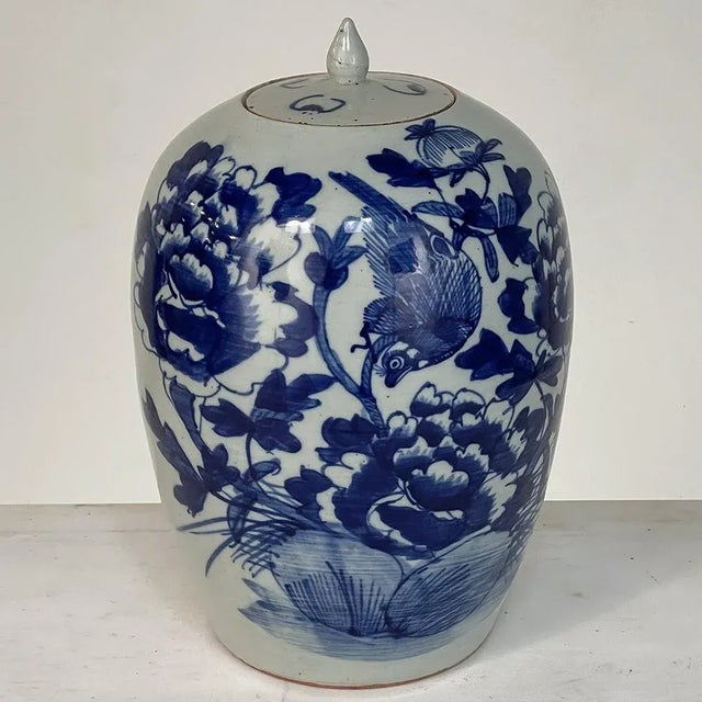 19th Century Chinese Blue & White Lidded Urn For Sale - Image 13 of 13