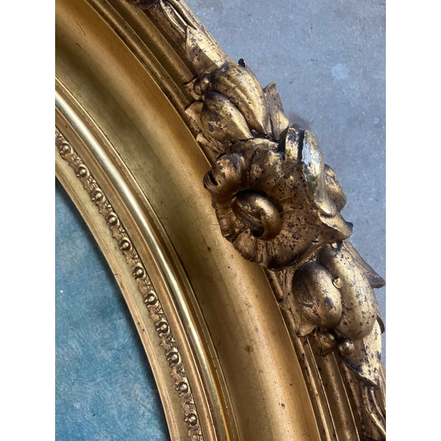 School of Paris, French Oil on Canvas Painting of Young Child Portrait Dressed in Lace Finery, Original Period Oval Gilt Gold Leaf Frame. For Sale In Monterey, CA - Image 6 of 12