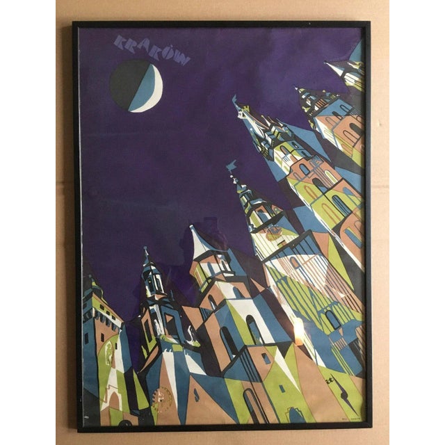 1970s Original Vintage Travel Poster Krakow Poland Jerzy Napieracz 1971 For Sale - Image 5 of 5