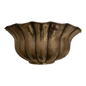 1950s Italian Hammered Brass Wall Planter, Catchall