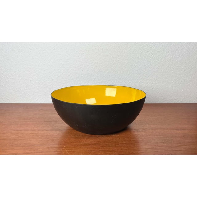 Mid-Century Modern Danish Yellow Enamel Bowl, 1960s For Sale - Image 12 of 12
