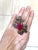 Bochic "Orient" Vintage Ruby & Sapphire Vintage Cluster Ring Set 18K & Silver For Sale - Image 4 of 18