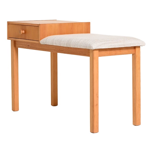 Vintage Gossip Bench in Oak, 1980s For Sale