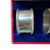 Mid-Century Modern Vintage Round Silver Pewter Napkin Rings in Red Boxes - Set of 12 For Sale - Image 3 of 5