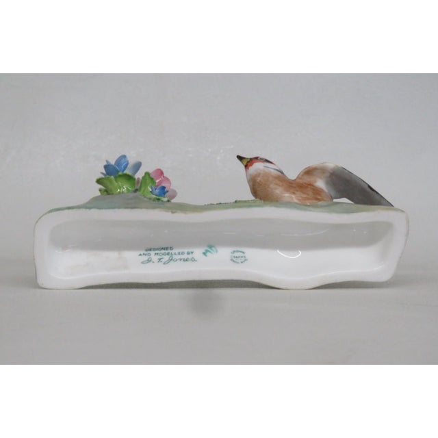 Ceramic Crown Staffordshire Porcelain Goldfinch Bird Figurine Designed by Jt Jones 4897b For Sale - Image 7 of 15