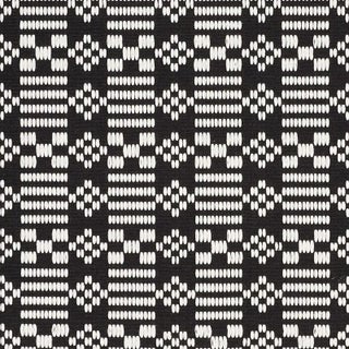Sample - Schumacher Wilson Embroidery Fabric in Black For Sale