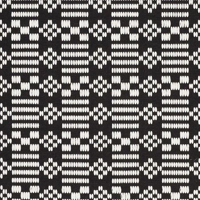 Sample - Schumacher Wilson Embroidery Fabric in Black For Sale