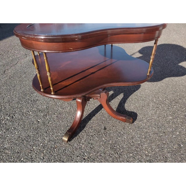 Wood Early Twenty Century Vintage Two Tier Tea Table RDV For Sale - Image 7 of 12