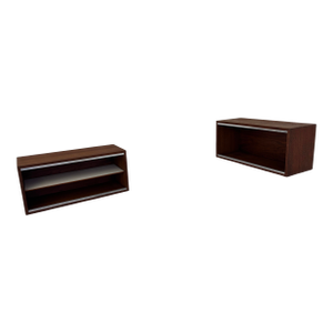 Mid 20th Century Pair of Floating Wall Cabinets in the Style of George Nelson