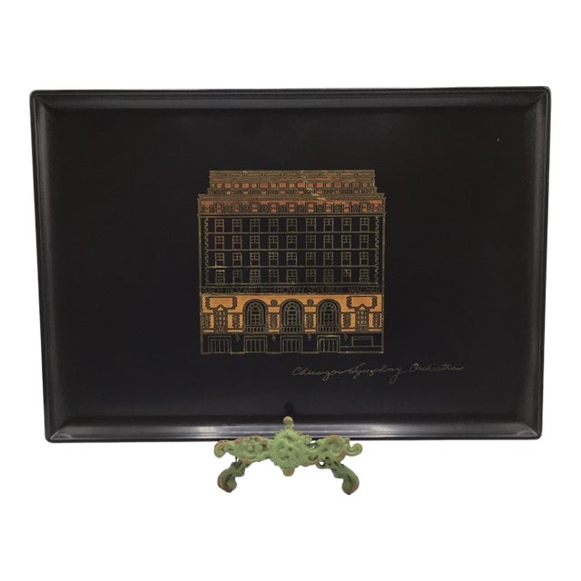 Large Vintage Couroc of Monterey Chicago Symphony Orchestra Serving Tray For Sale