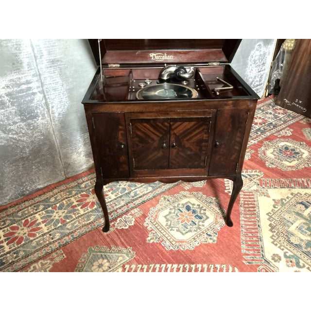 Antique Gramophone in Mahogany, 1920s For Sale - Image 4 of 9