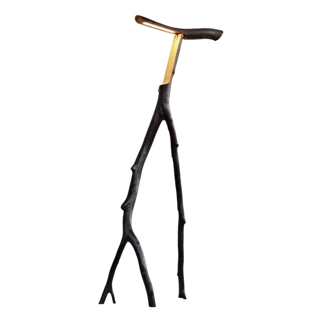 Charred Snappy Tree Friend Floor Light by Marco Iannicelli For Sale