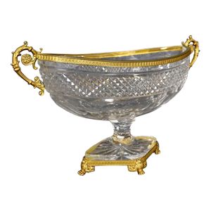 Baccarat Style Cut Crystal Bronze Mounted French Louis XV Style Centerpiece