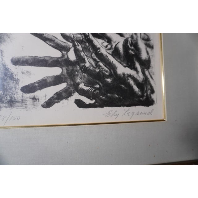 Mid 20th Century Edy Legrand, Lithograph, Hands, Signed and Numbered, Framed For Sale - Image 4 of 5