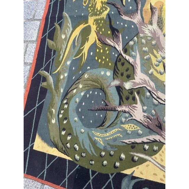 The Sunken Nave Tapestry from Aubusson, 1930s For Sale - Image 4 of 18