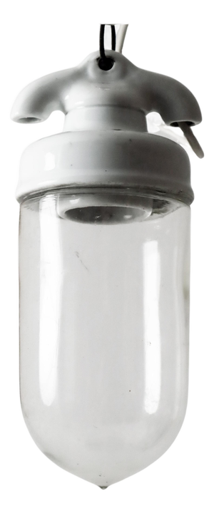 Bauhaus Hand-Blown Glass Bulb Lamp, Denmark, 1930s
