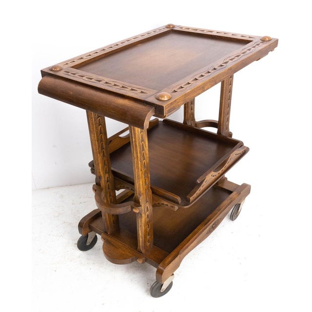 Poplar Cart Drinks Trolley, France, 1940s For Sale - Image 6 of 18